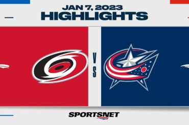 NHL Highlights | Hurricanes vs. Blue Jackets - January 7, 2023