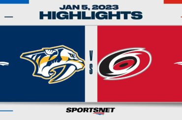 NHL Highlights | Predators vs. Hurricanes - January 5, 2023