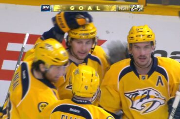 Forsberg records a hat trick against the Flames in less than ten minutes