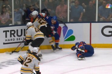 David Krejci Spears Mat Barzal Below The Belt, Gets Called For Slashing