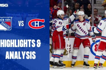 Rangers win third game in a row with 4-1 win over Montreal | New York Rangers