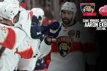 Aaron Ekblad | Capitalizes On Wrist Shot To Give Panthers The Lead | FLA@DET | 2023 NHL SEASON