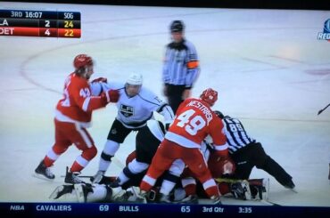 Jordan Nolan hit on Darren Helm