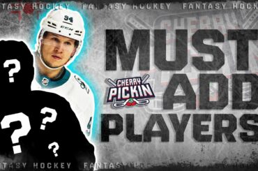 Must Add Players | Week 14 | Fantasy Hockey 2023 | Cherry Pickin' Podcast