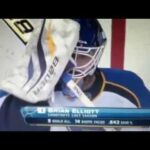 Brian Elliott uses an iPad before a shootout