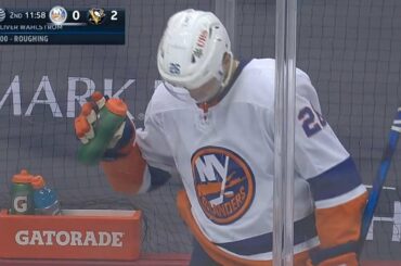 Oliver Wahlstrom Not Happy After Receiving Roughing Penalty