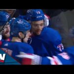 Rangers' K'Andre Miller Uses Speed And Strength To Blow By Wild Defenders For Breakaway Goal