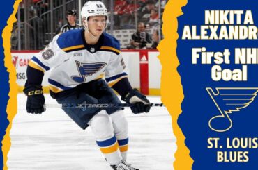 Nikita Alexandrov #59 (St. Louis Blues) first NHL goal Jan 7, 2023