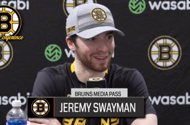 Jeremy Swayman on Shootout Win vs Blue Jackets | Bruins Postgame