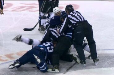 NHL #55 Winnipeg Jets Mark Scheifele huge body check on #55 LA Kings Lewis March 1 2015