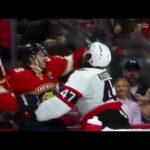 NHL hockey fight - Josh Mahura(Panthers) vs. Mark Kastelic(Senators)