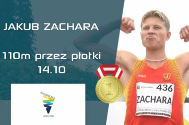 JAKUB ZACHARA | 110m 𝙃𝙐𝙍𝘿𝙇𝙀𝙎 🏃‍♂️ | U18 🇵🇱 ATHLETICS CHAMPIONSHIPS - BIELSKO-BIAŁA 2022 #hurdles