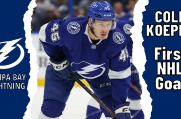 Cole Koepke #45 (Tampa Bay Lightning) first NHL goal Nov 13, 2022