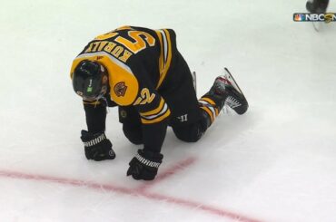 Sean Kuraly Heads To The Locker Room After Nick Leddy Hit