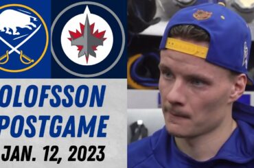 Victor Olofsson Postgame Interview vs Winnipeg Jets (1/12/2023)