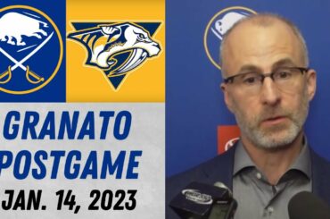 Don Granato Postgame Interview vs Nashville Predators (1/14/2023)