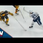 Maple Leafs' Pierre Engvall Caps Off Incredible Solo Effort With Long Range Snipe vs. Bruins