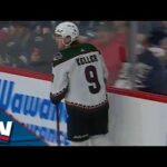 Coyotes' Clayton Keller Shows Incredible Patience In Slot To Beat Jets' Connor Hellebuyck