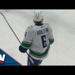 Canucks' Brock Boeser Buries Rebound To Tie Score With 17 Seconds Remaining vs. Hurricanes