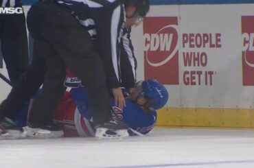 Jean-Gabriel Pageau Knocks Down Brendan Lemieux At End Of 2nd Period