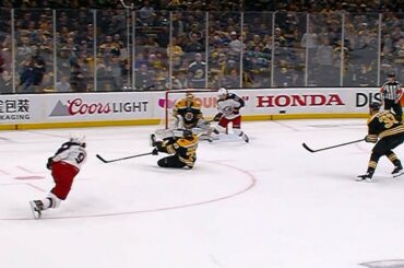 Charlie McAvoy lays out for clutch blocked shot in 3rd period