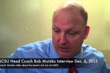 St. Cloud State Interviews with Bob Motzko and Jonny Brodzinski after 4-2 win