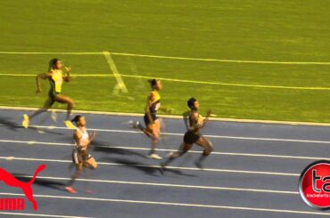 Anneisha McLaughlin wins 100m in 1123 in Kingston