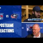 Zibanejad, Miller, Goodrow & Coach Gallant reflect on dominate 3-1 victory | New York Rangers