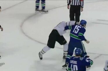 3 fights in 3 seconds in Vancouver Canucks vs Dallas Stars game. Feb 15th 2013