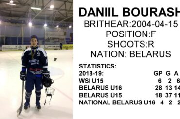 Daniil Bourash, 2004, forward. 2021 CHL Import draft, 2022 NHL Draft eligible