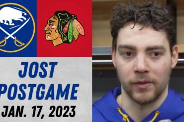 Tyson Jost Postgame Interview vs Chicago Blackhawks (1/17/2023)