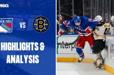 Boston Bruins Only Allow One Goal, Beat Rangers 3-1 | New York Rangers