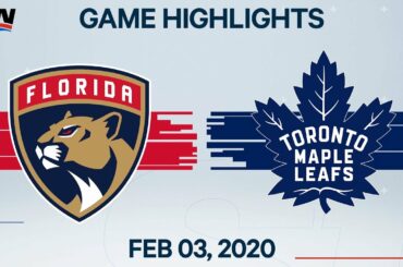 NHL Highlights | Florida Panthers vs. Toronto Maple Leafs – Feb. 3, 2020