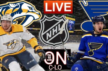 🔴 LIVE NHL HOCKEY | NASHVILLE PREDATORS vs ST. LOUIS BLUES | Play by Play | Watch Party