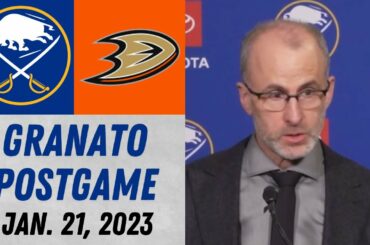 Don Granato Postgame Interview vs Anaheim Ducks (1/21/2023)