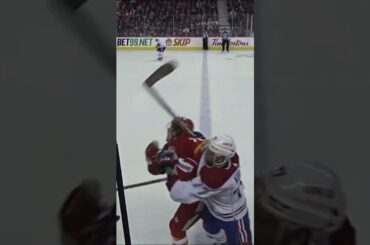 Montreal Canadiens Brett Kulak High sticking penalty against Calgary Flames Tyler Toffoli #shorts