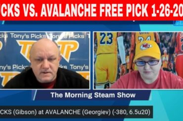 Anaheim Ducks vs Colorado Avalanche 1/26/2023 FREE NHL Picks and Tips on Morning Steam Show