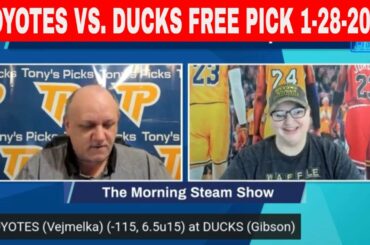 Arizona Coyotes vs Anaheim Ducks 1/28/2023 FREE NHL Expert Predictions on Morning Steam Show