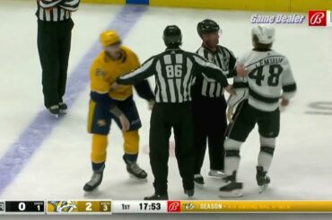 Brendan Lemieux vs Tanner Jeannot FIGHT, Kings @ Predators Jan 21 2023