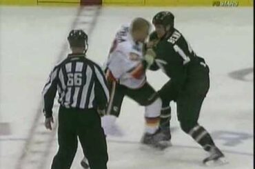 Jamie Benn nails Mark Giordano and fights Jarome Iginla