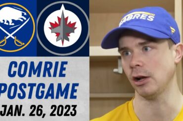 Eric Comrie Postgame Interview vs Winnipeg Jets (1/26/2023)