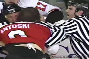 Philadelphia Flyers vs Buffalo Sabres Line Brawl 1996 - Barnaby vs Snow (High Quality)