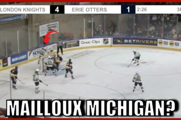 Logan Mailloux Scores a Michigan for his Hattrick