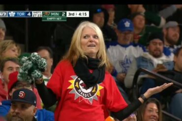 "Put Some Epoxy in"  Net Comes Dislodged Fan Offers Suggestion Minnesota Wild Vs Toronto Maple Leafs