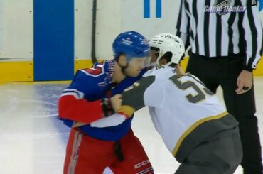 Keegan Kolesar vs William Cuylle FIGHT, Golden Knights @ Rangers Jan 27 2023