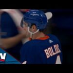 Islanders'  Sam Bolduc Wires Home Wrist Shot From The Point For First Career NHL Goal