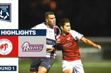 BACKHEEL VOLLEY, 2 PENALTIES & RED CARD | St George FC 1-2 Macarthur Rams | FNSW Mens’ League One