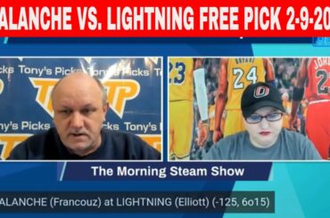 Colorado Avalanche vs Tampa Bay Lightning 2/9/2023 FREE NHL Odds and Picks on Morning Steam Show