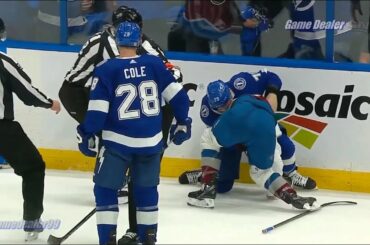 Logan O'Connor vs Ross Colton FIGHT, Avalanche @ Lightning Feb 09 2023