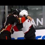 NHL Fight - Coyotes @ Ducks - Larsson vs Henrique - 02 04 2021